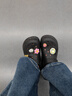 卡骆驰（CROCS）檀健次同款经典泡芙洞洞鞋百舒适男沙滩鞋女鞋休闲鞋|207521 黑色-001(含智必星) 39 (240mm) 实拍图
