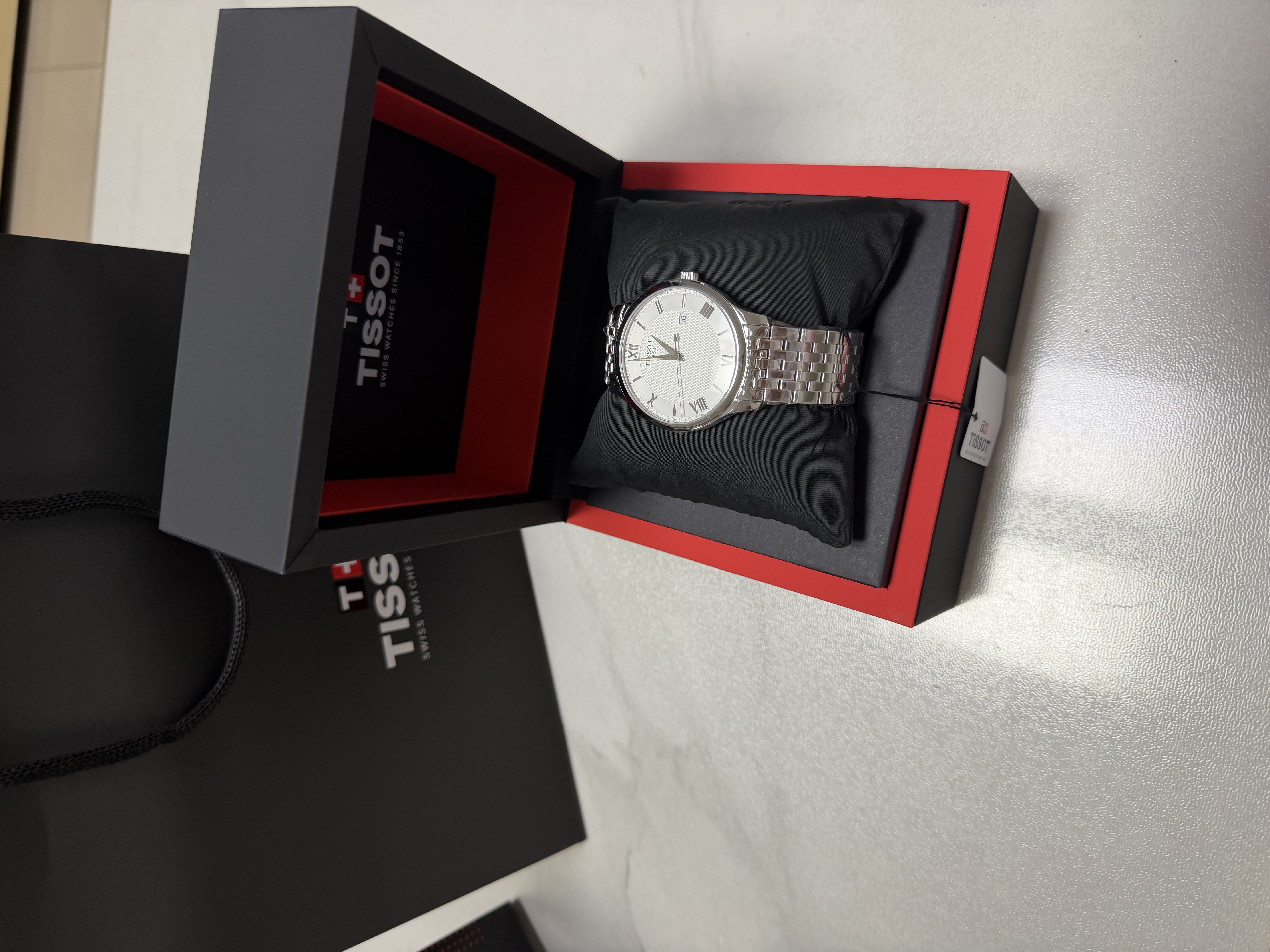 天梭（TISSOT） 手表 俊雅系列男表 瑞士石英男士钢带腕表商务表七夕礼物送男友 实拍图