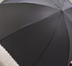 天堂伞 加大雨伞三折 经典商务伞格纹10骨加大雨伞男女 黑色 实拍图