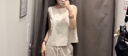 优衣库麻混纺衬衫/无袖女装衬衣26春夏新款483890 30 浅米色 XS 实拍图