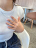 中国黄金（CHINA GOLD）s925银项链女锁骨链银饰素链裸链无吊坠毛衣链生日520礼物送女友 满天星链-45cm【品牌礼盒】 实拍图
