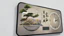 墨派餐厅装饰画带钟表万年历电子钟挂画客厅家用时尚日历表时钟壁画 11家和万事兴 80*40cm晶瓷 实拍图