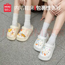 名创优品（MINISO）洞洞鞋男女款EVA夏外穿沙滩凉鞋防滑踩屎感包头情侣 黑色+海星 实拍图