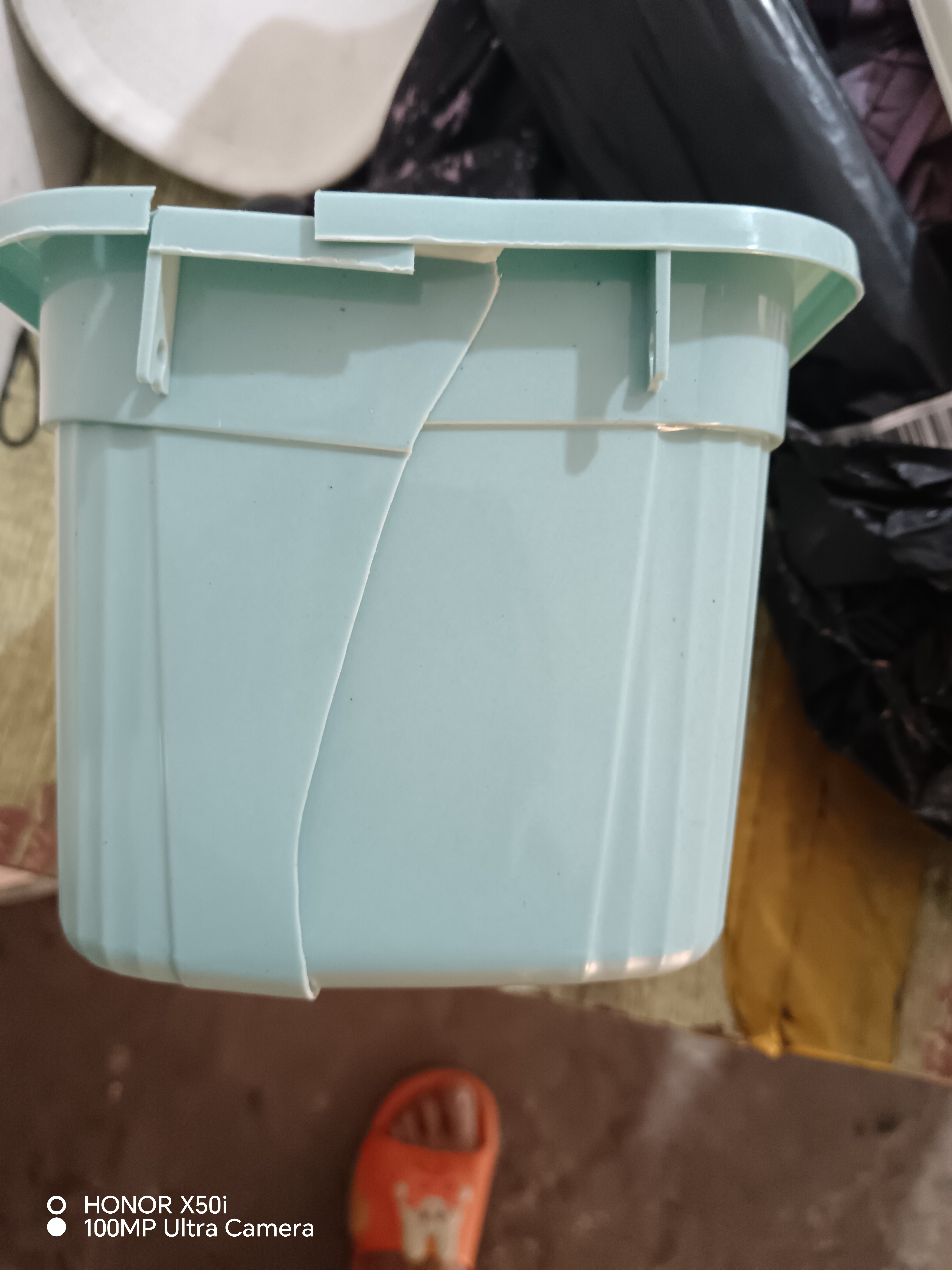 塑料收纳箱家用加大容量整理储物箱子多功能装衣服玩具收纳盒 北欧蓝专享 24*18*14cm 【不带轮】 实拍图