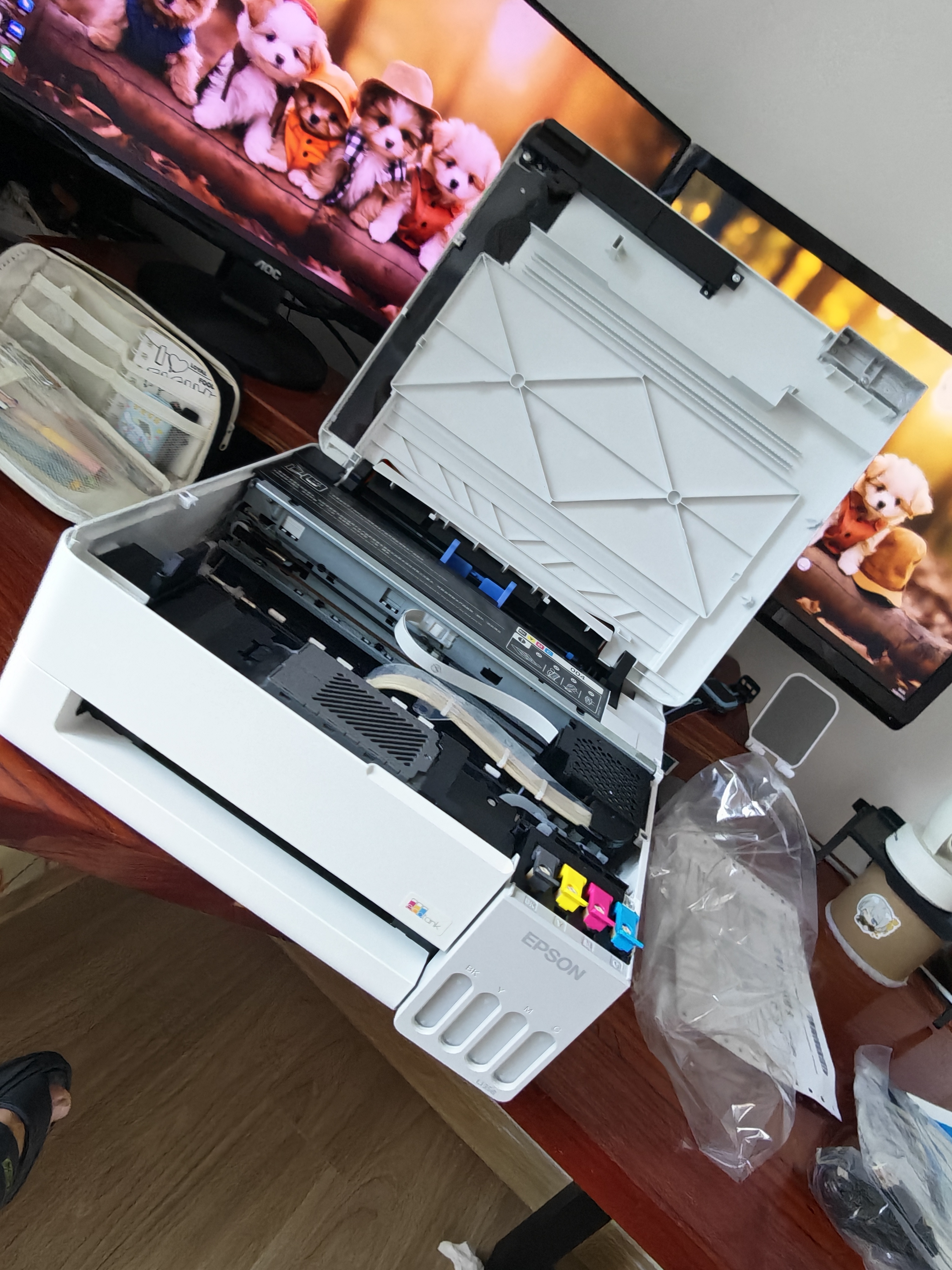 爱普生（EPSON）【6代新品】L1358 墨仓式A4彩色无线单功能家用打印机 家用/办公 AI学习打印机（微信/远程打印） 实拍图