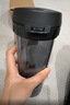 特百惠（Tupperware）茶韵500ml塑料杯男女士学生运动水杯子大容量泡茶杯 酷炫黑 实拍图
