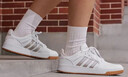 adidas ENTRAP美式校园风运动少年感复古篮球风板鞋男女阿迪达斯   白色/暗银金属/树脂黄   37 实拍图