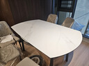 芝华仕（CHEERS）微晶石餐桌椅饭桌家具2026新款可伸缩可变圆桌CT181全托1.5m带6椅 实拍图