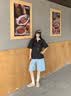 Shelley Jones黑色假两件v领短袖男款夏季重磅痞帅翻领t恤少年感美式正肩polo衫 黑色 XL [推荐120-140斤] 实拍图