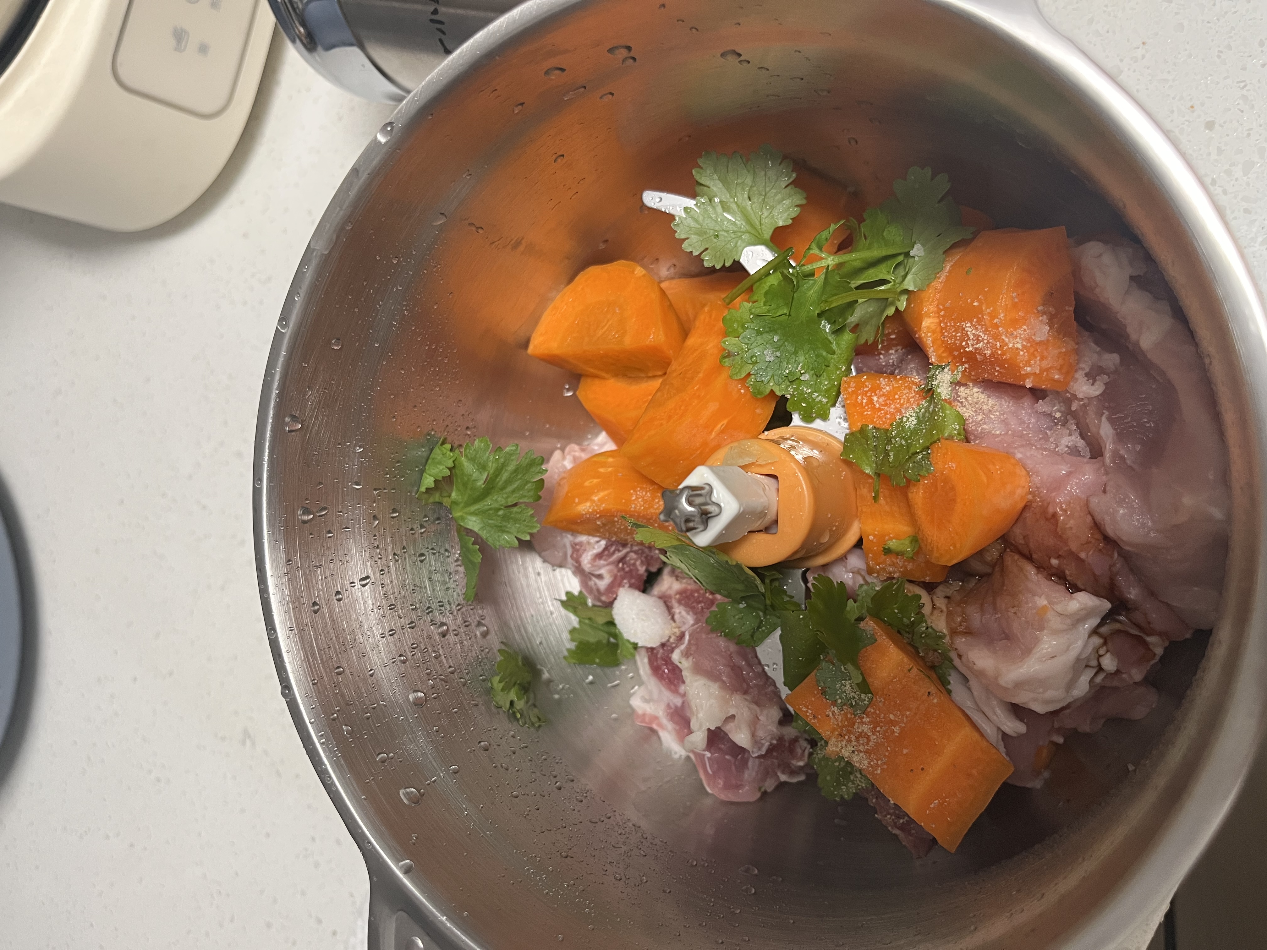 小熊（Bear）绞肉机2026新款家用不锈钢 绞馅机 搅肉机打蒜机碎肉机绞菜一体机大容量 【2.5L球形钢杯】K03V4 实拍图