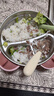 COOKSS儿童餐盘316不锈钢分格餐具辅食碗宝宝吸盘注水保温碗叉勺粉 实拍图