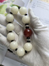 妍韵珠宝精品18mm缅料白玉菩提根手串红玛瑙文玩把件男女士款菩提佛珠手链 实拍图
