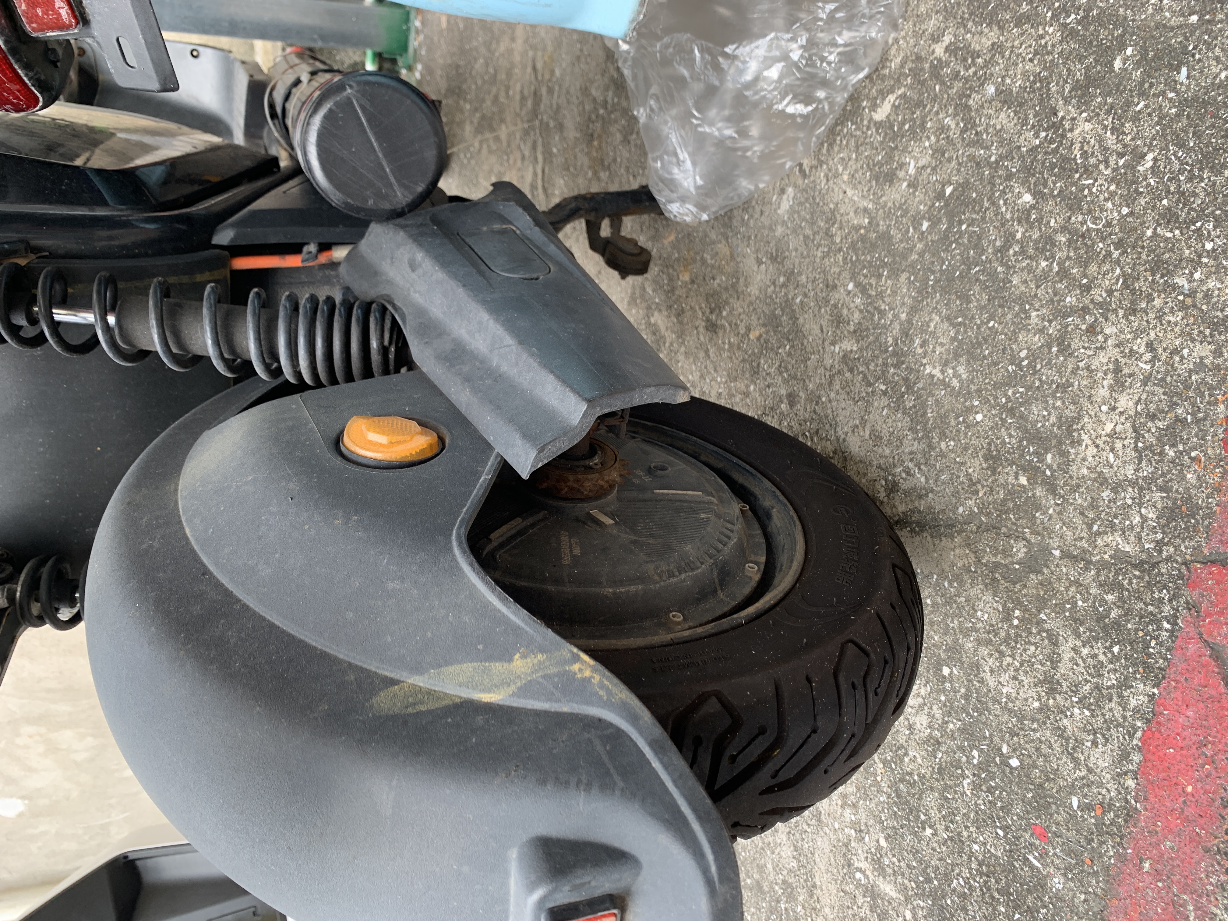 台铃雨衣电动车雨衣摩托车雨披单人加大加厚牛津布双帽檐长款藏青 4XL 实拍图