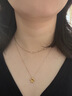 KKLUE【七夕礼物】18k金项链K金项链黄金项链黄金素链水波纹链礼物礼盒 14K黄金色【入门款】 40cm锁骨链【90%探锁家选择】 实拍图