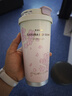Vanow保温杯樱花女生咖啡陶瓷内胆吸管杯子闺蜜生日礼物家居馆水杯 实拍图
