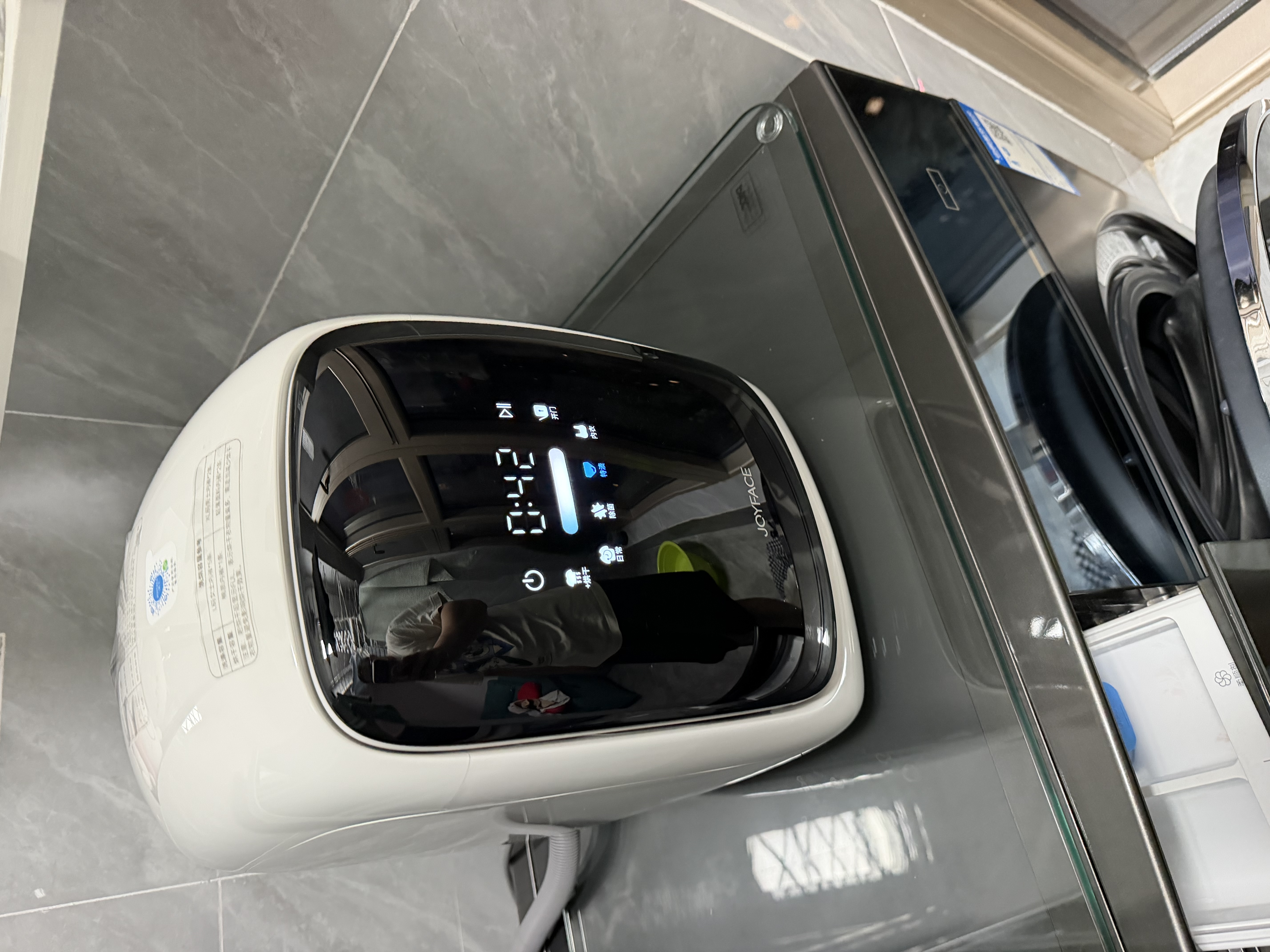 JOYFACE【畅销单品】觉飞心愿2Mini内衣洗衣机洗烘一体全自动小型家用内裤清洗机 套装版(蓝色+绿色洗涤袋）洗烘一体 晒单实拍图