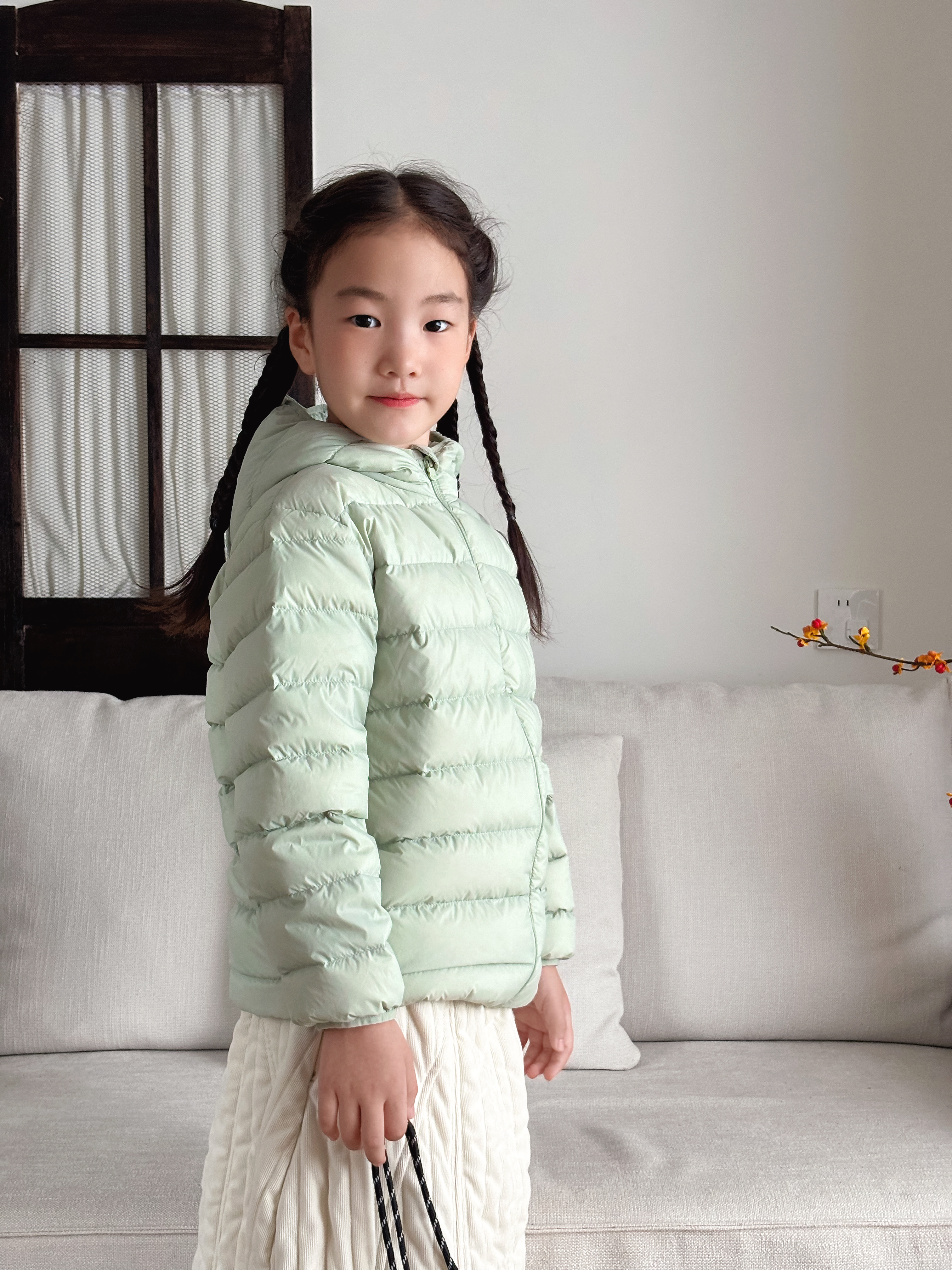 嘟嘟家【三防面料】儿童冬季轻薄红色羽绒服新年冬装女童拜年服男童童装 绿色 部分尺码预售 130 实拍图