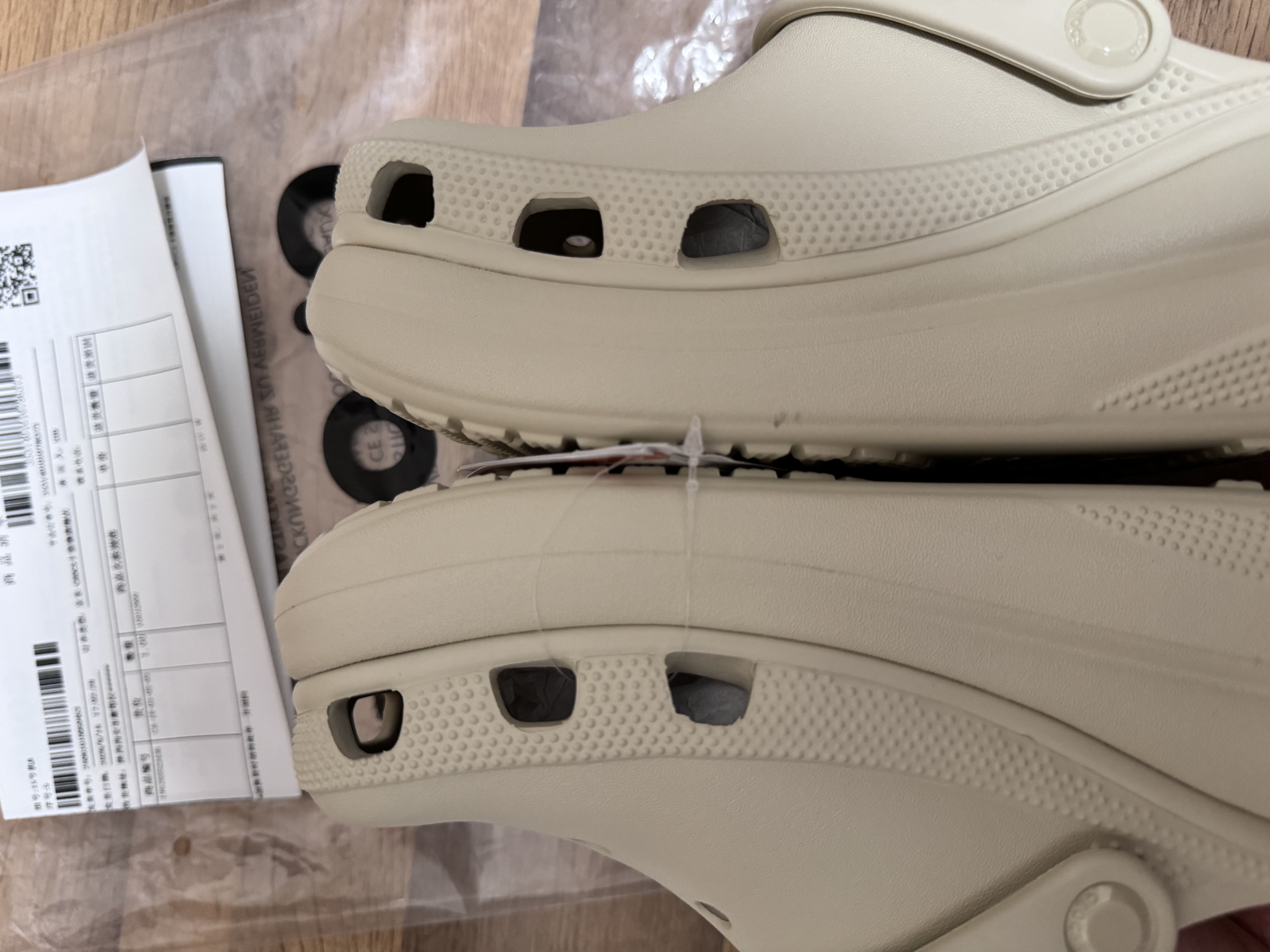 CROCS卡骆驰檀健次同款经典泡芙洞洞鞋轻便舒适男女同款花园鞋|207521 骨白色-2Y2(含智必星) 36 /37(220mm) 实拍图