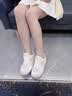 回力女鞋小白鞋女新款网面鞋女厚底增高运动鞋子女秋季休闲运动板鞋 米卡其网面【超轻厚底4.5cm】 36 实拍图