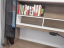 喆逢书桌书柜组合书架一体电脑桌台式轻奢现代简约书房卧室办公学习桌 慕斯胡桃书桌+左边柜子 总长160cm 实拍图