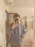 RXEX外套男春秋冬季潮流韩版宽松休闲衣服男装潮牌假两件工装连帽夹克 JK303-蓝色-常规 XL （店长推荐） 实拍图