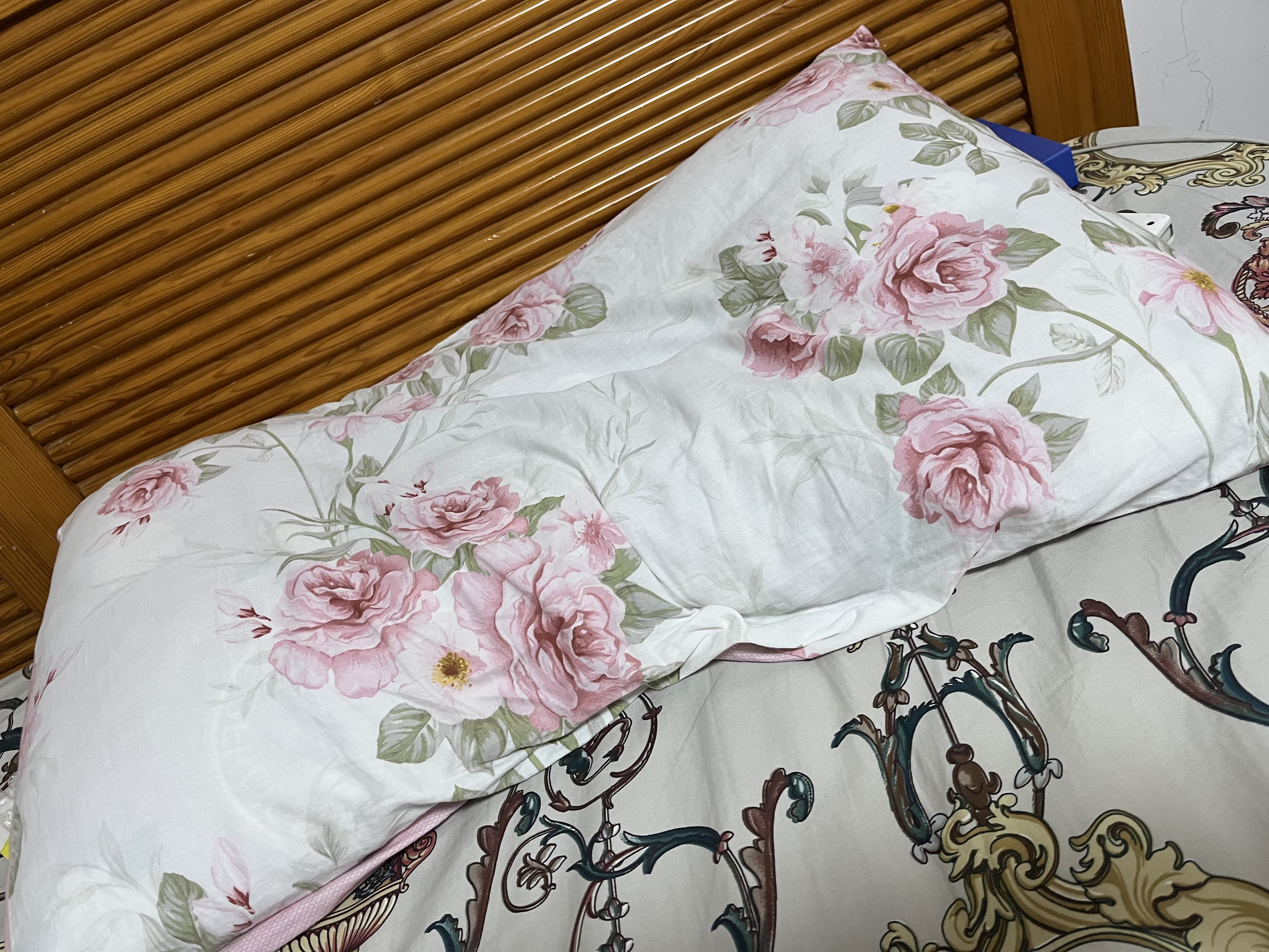 富安娜全棉枕套 100%纯棉枕头套 学生家用单双人枕芯套一对 知晓粉 实拍图