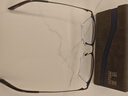 依视路（ESSILOR） 钻晶系列高清耐磨防蓝光近视超薄镜片专业配度数眼镜架男女镜框 金属-半框-2012BK-黑色 镜框+依视路膜御防蓝光1.60现片 实拍图