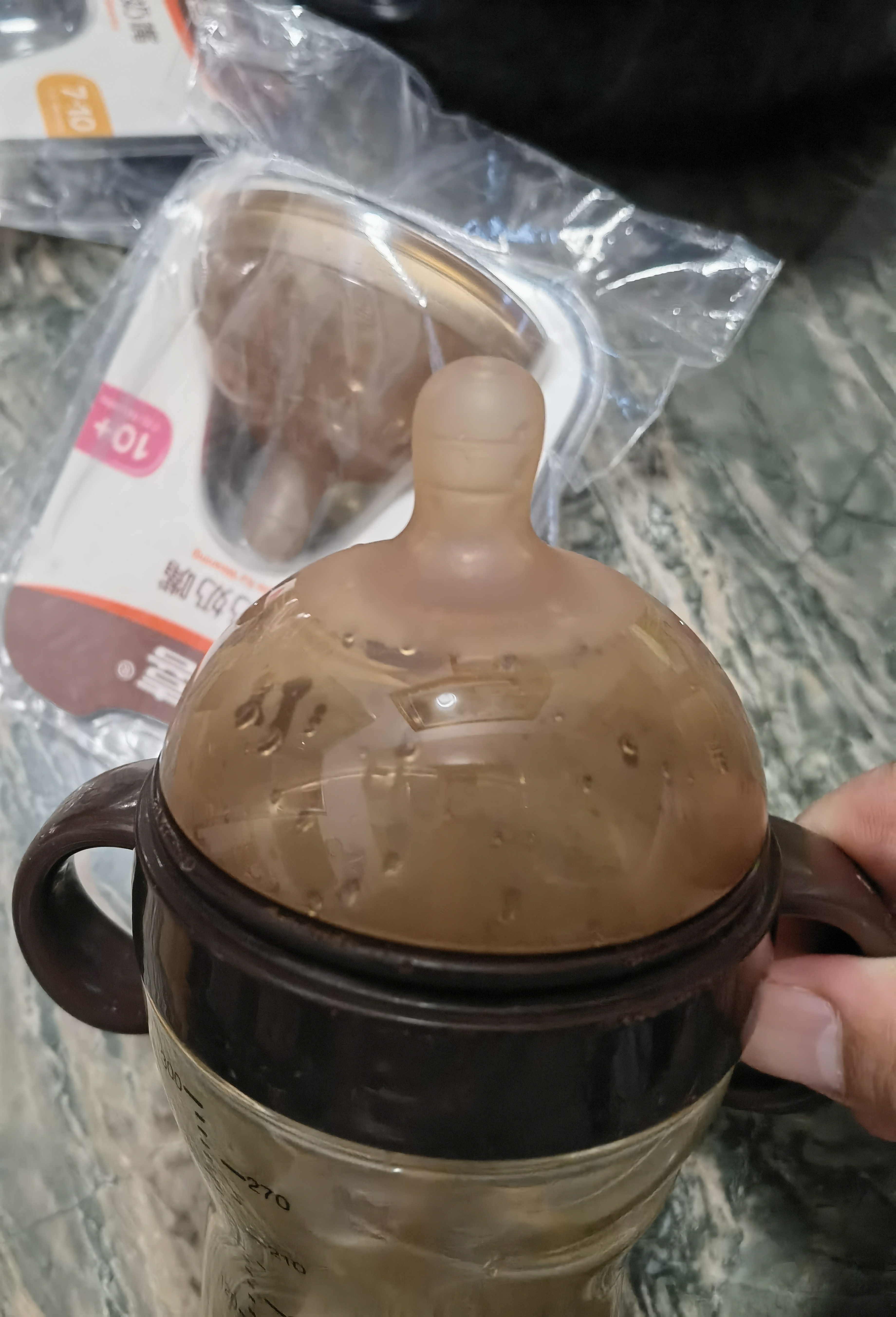 世喜奶嘴（10个月以上可安装重力球）宝宝仿母乳断奶婴儿硅胶奶嘴 实拍图
