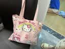 卡通kt小猫帆布包可爱猫咪大容量女士手提包多种图案学生手提袋 彩虹kt（不带卡套） 实拍图