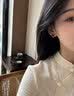 唐后（TH）南红玉石耳钉女款精致小巧设计感纯银防过敏耳饰生日礼物送女友 实拍图