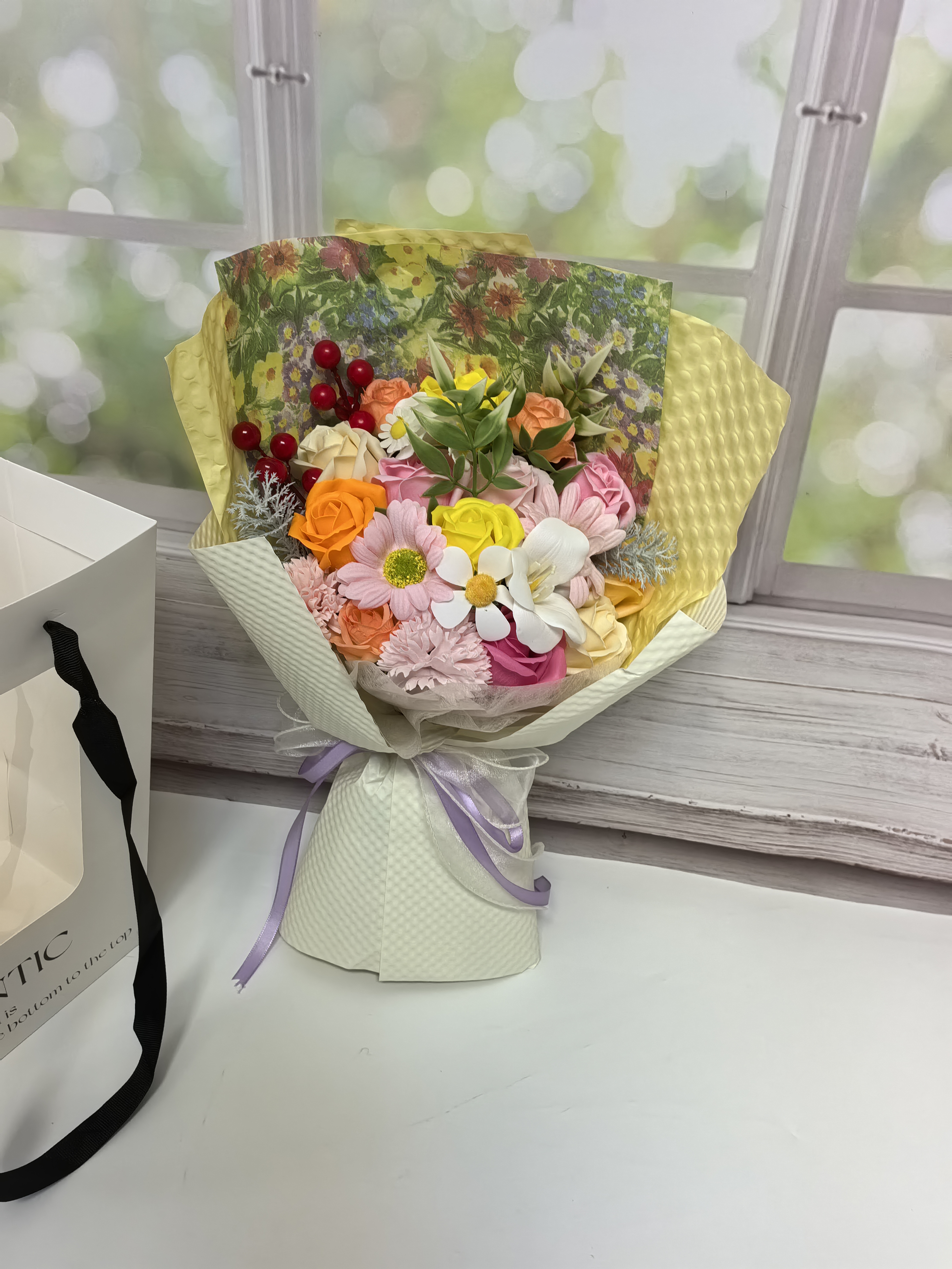 甜蜜点 21朵永生花香皂花束生日礼物七夕情人节送女友小众高级感教师节 实拍图