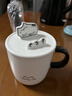 品喻（PINYU）马克杯陶瓷带盖勺茶杯家用咖啡杯高颜值水杯男女情侣杯子猫咪白色 实拍图