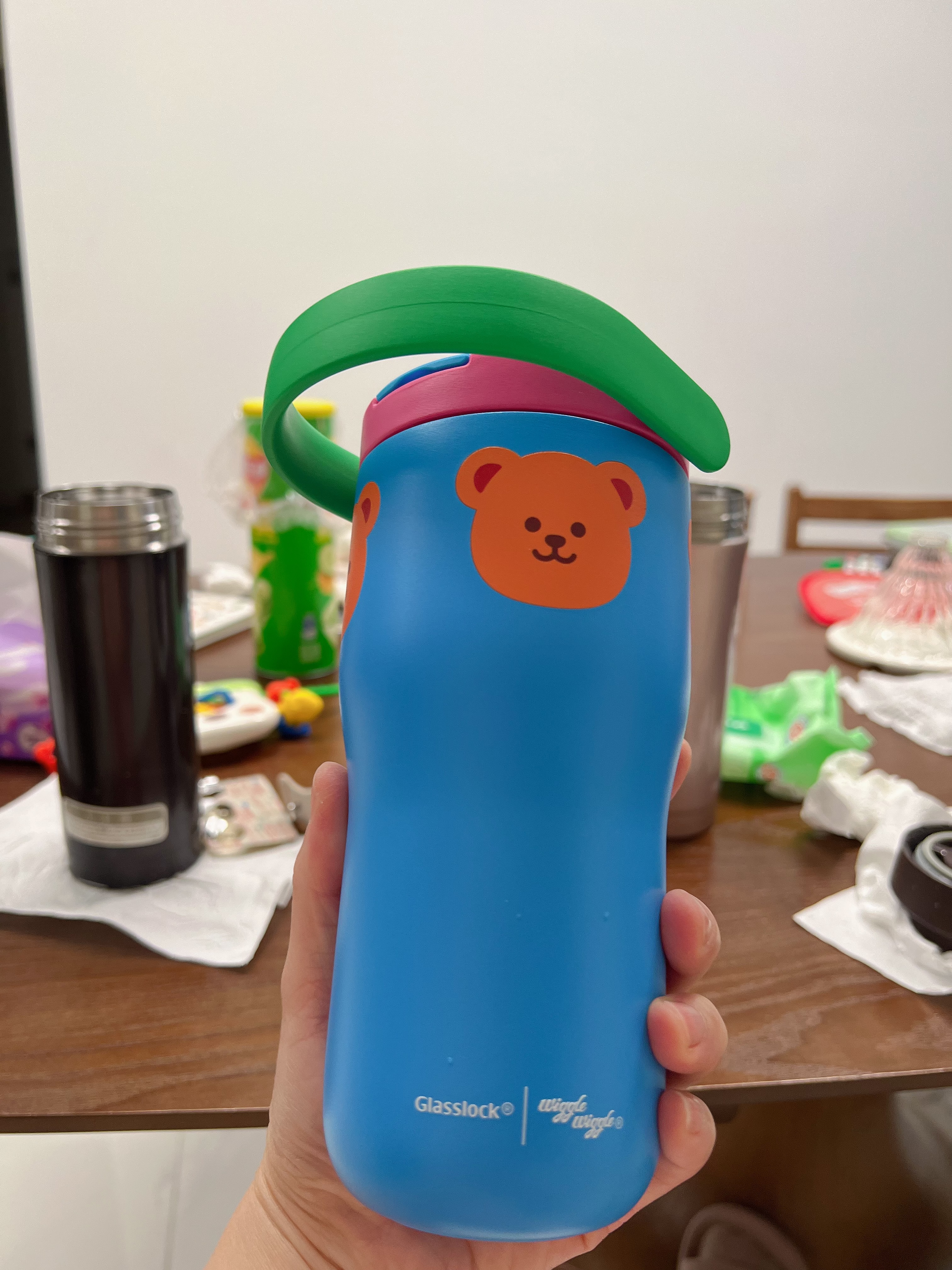 GLASSLOCK&wigglewiggle联名杯子不锈钢手拎杯便携随行吸管杯卡通杯500ml 实拍图
