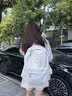 瑞潮书包女初中生ins风小众韩系少女外出高中生大容量双肩包学生背包 灰色【波点星星】 大号 实拍图