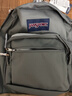 JANSPORT杰斯伯书包轻便双肩包男女旅行包简约背包电脑包学生校园 4QUEDMX质感灰-隔层+侧袋 实拍图