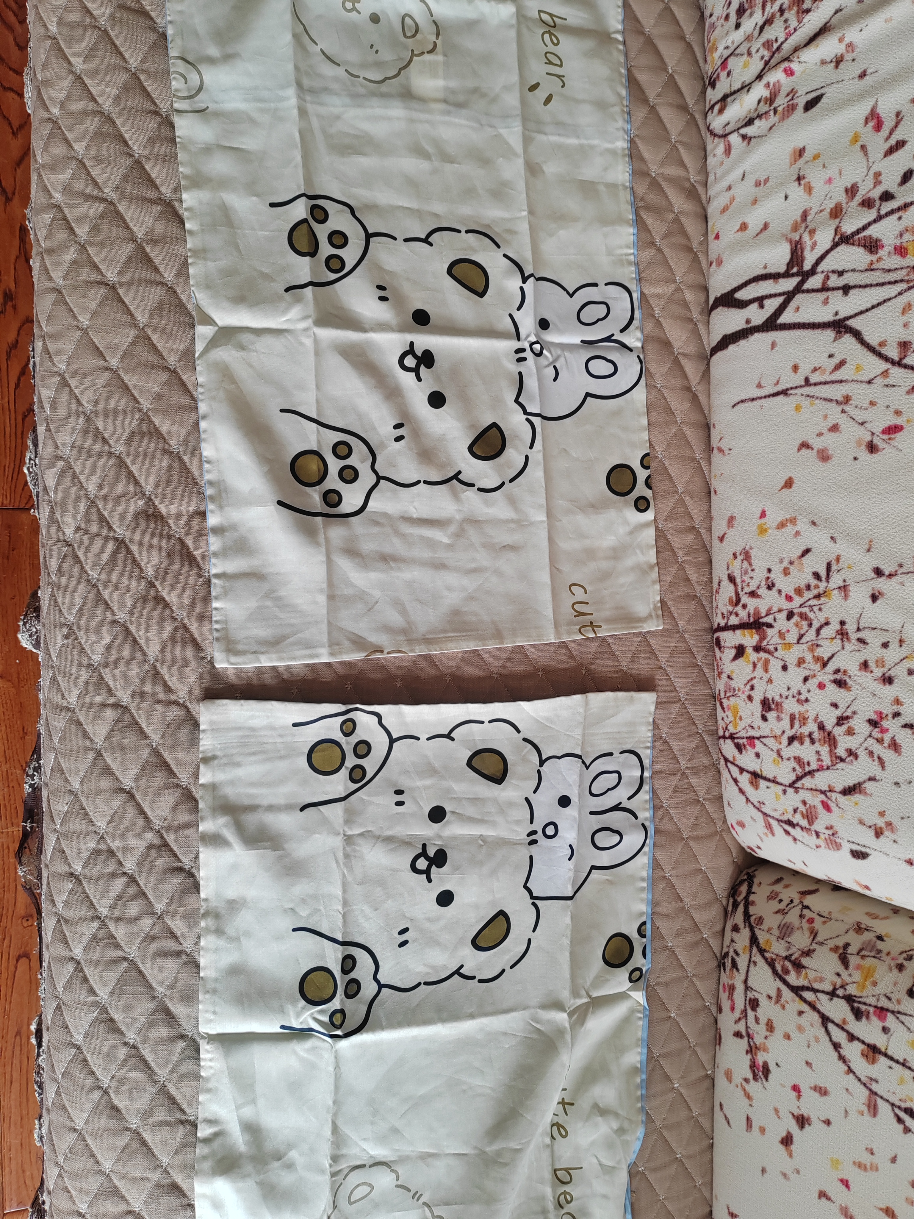 金号全棉枕套一对纯棉抗菌枕头套学生宿舍枕芯套萌萌熊40*60cm*2 实拍图