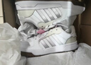 adidas ENTRAP美式校园风运动少年感复古篮球风板鞋男女阿迪达斯   白色/暗银金属/树脂黄   38.5 实拍图
