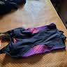 速比涛（Speedo）唐钱婷同款女士泳衣健身训练防晒修身显瘦遮肉连体泳衣 黑/紫34 实拍图