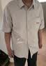 JEANSWEST LIFE真维斯短袖衬衣男款夏日冰丝凉感翻领上衣男青少年高级感男士外套 实拍图