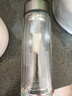 【京东物流配送】高硼硅双层玻璃杯大容量泡茶杯水杯子茶水分离杯 【双层加厚】茶杯350ml1只 实拍图