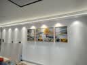 Sixpoetry 客厅装饰画现代简约沙发背景墙壁画轻奢三联晶瓷画大气高档挂画 福禄连年（铝合金外框） 镶钻画左右60*80+中间120*80亮面 实拍图