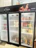 新飞 （Frestec）展示柜冷藏保鲜柜酒水饮料冰柜双开门冷藏柜酒店冷藏保鲜柜超市直冷玻璃门风冷无霜冰箱立式冷柜 大三门黑红上机1300L【4D风冷无霜】1.8米 实拍图