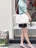 纪诗哲轻奢包包女包2026年新款单肩包女士斜挎托特包生日礼物送女友老婆 米白色｜配蝴蝶结珍珠云朵挂饰｜品牌礼盒装 女生包包洋气小众时尚百搭高级感实用情人节纪念日礼物 实拍图
