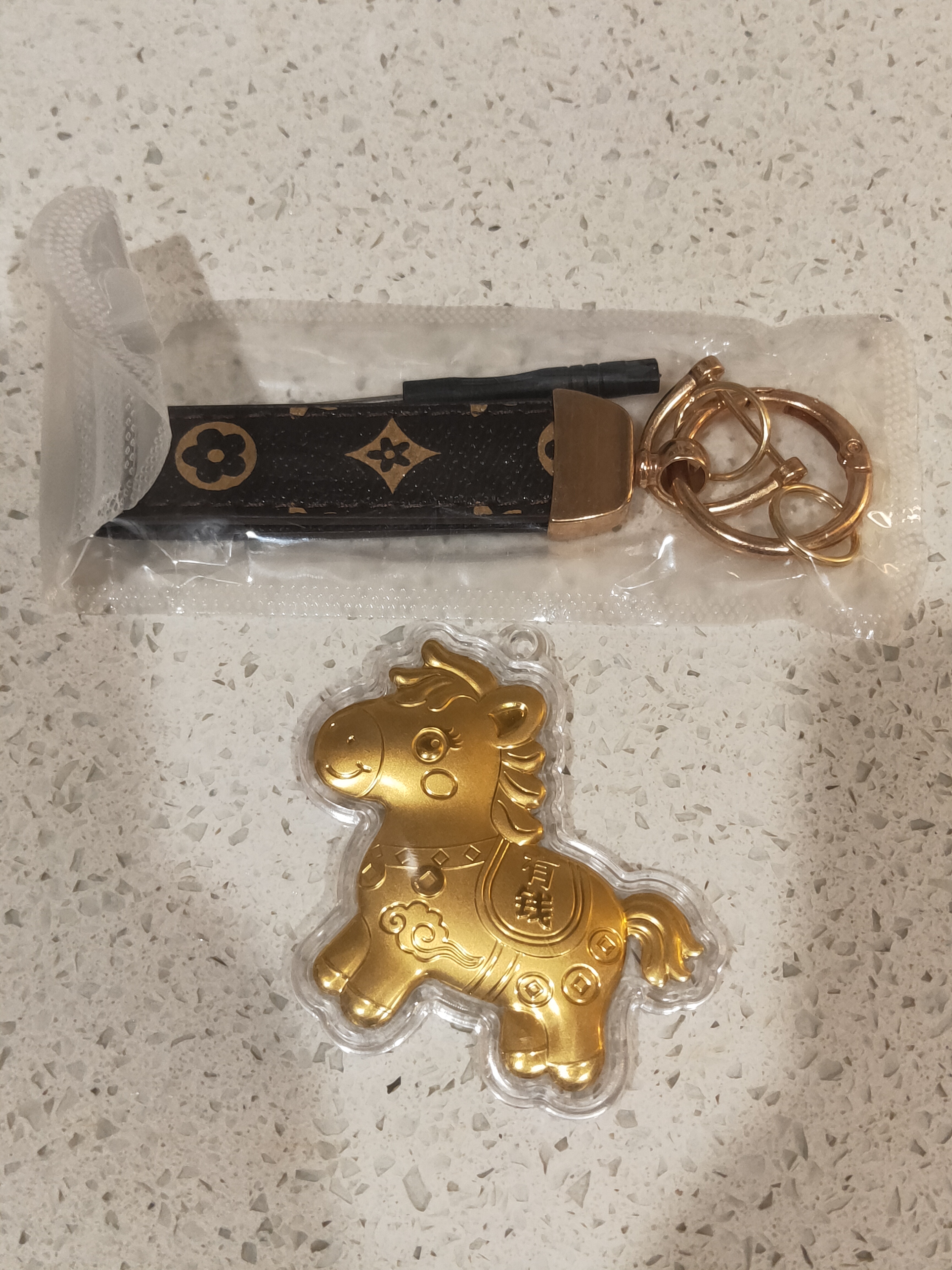 马上有钱小马挂件趣味玩具 马上有钱+棕色皮扣【1套】 实拍图