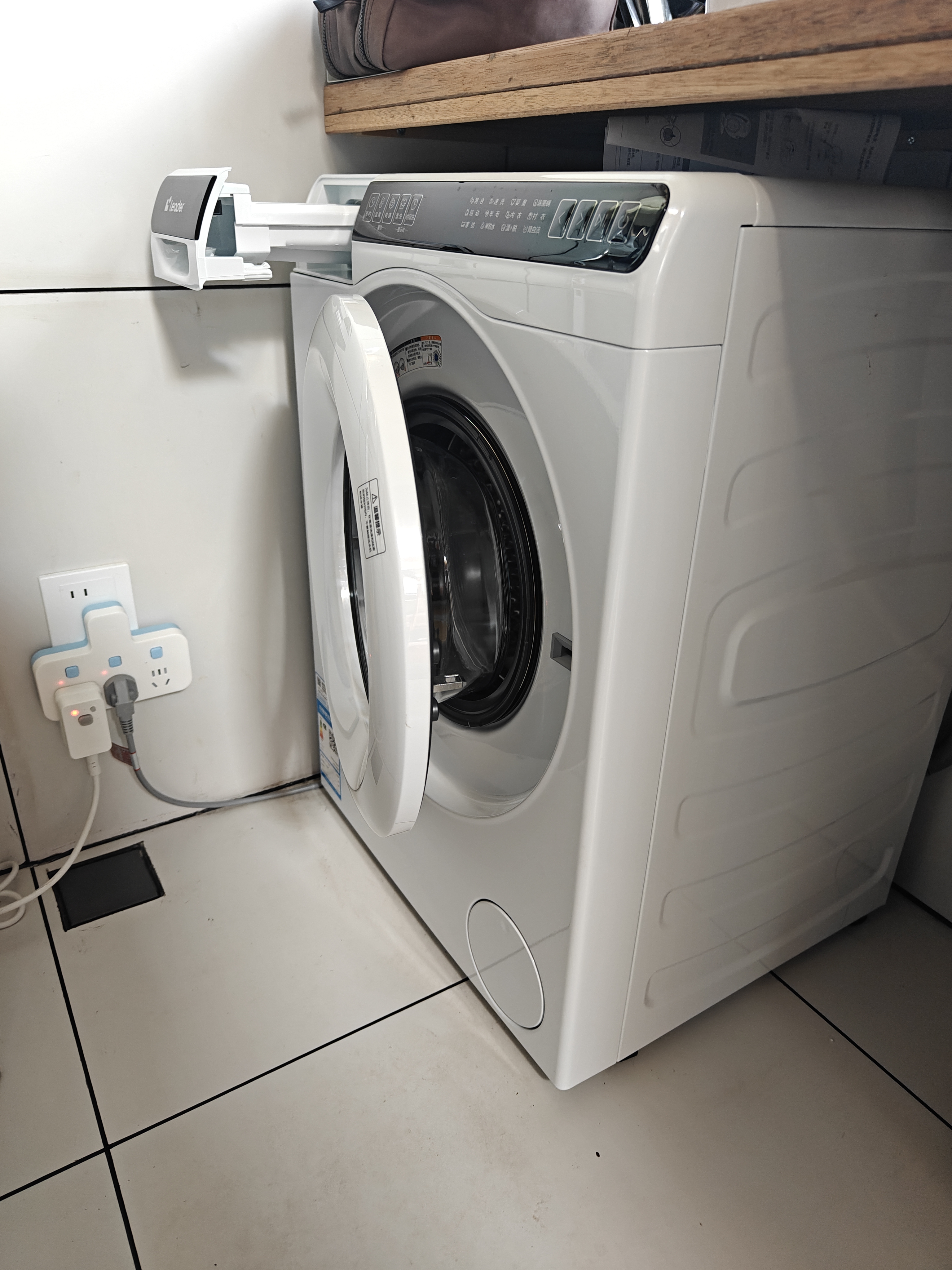 海尔（Haier）迷你滚筒洗衣机5公斤60°巴氏除菌超薄家用小型宿舍公寓婴儿儿童洗衣机全自动变频一级能效桶自洁 Leader迷你洗衣机5kg母婴巴氏除菌  滚筒单洗 实拍图