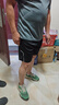 艾伦伯顿（Alen Botun）运动服套装男冰丝t恤跑步速干衣短袖夏季短裤健身训练羽毛球服 灰色两件套【冰丝 速干 透气】 XL 【130-145斤】 实拍图