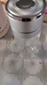 双层加厚玻璃杯高硼硅保温杯带茶隔男士水杯茶水分离耐热450mL 【弹盖款】双层加厚-钢本色350ml 实拍图