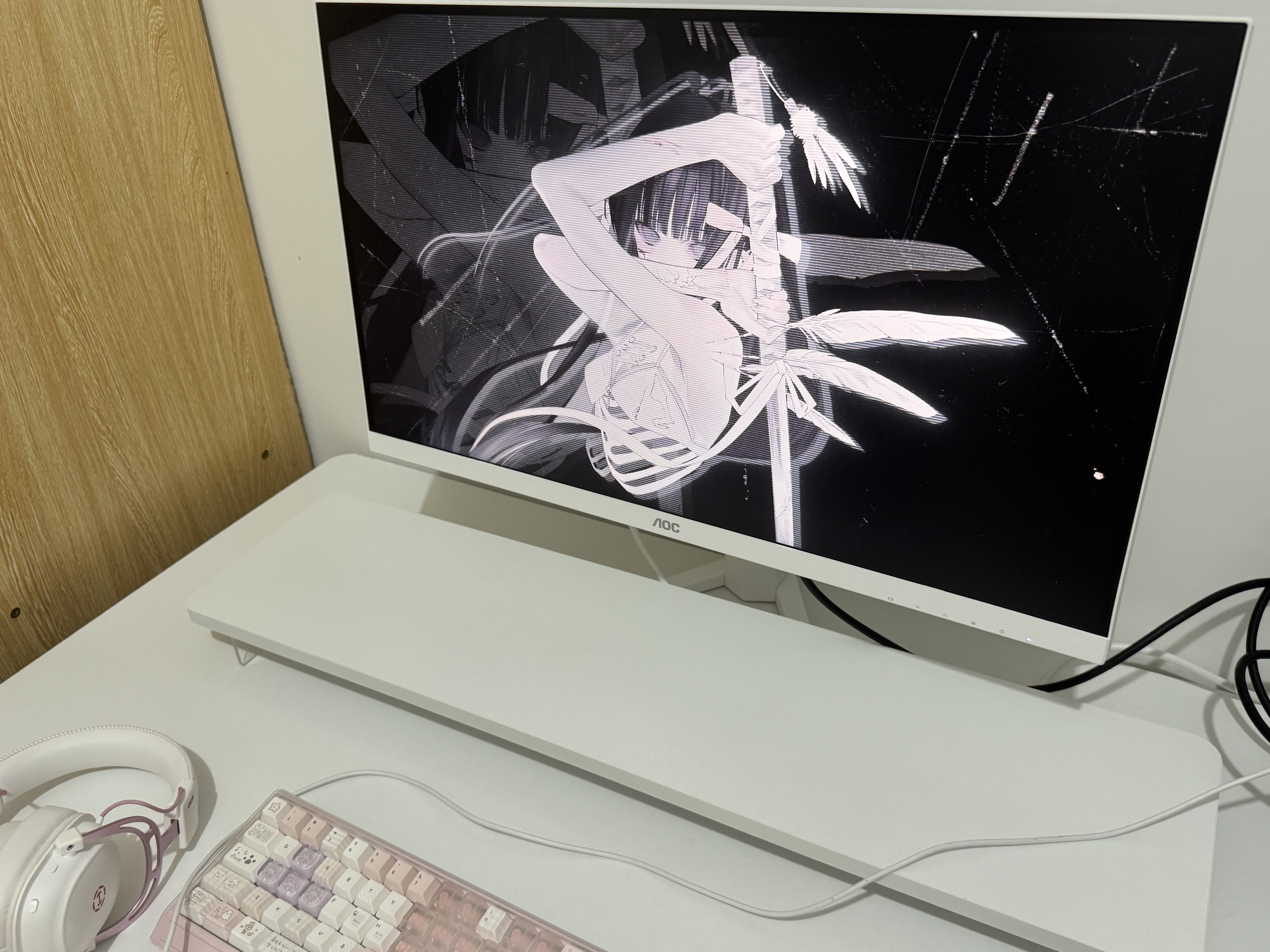 AOC 27英寸 2K电竞显示器 FastIPS 快速液晶1msGTG HDR 硬件低蓝光 三角洲游戏笔记本电脑显示屏幕 【硬件级圆偏光】2K 320Hz Q27G4SL/WS 实拍图