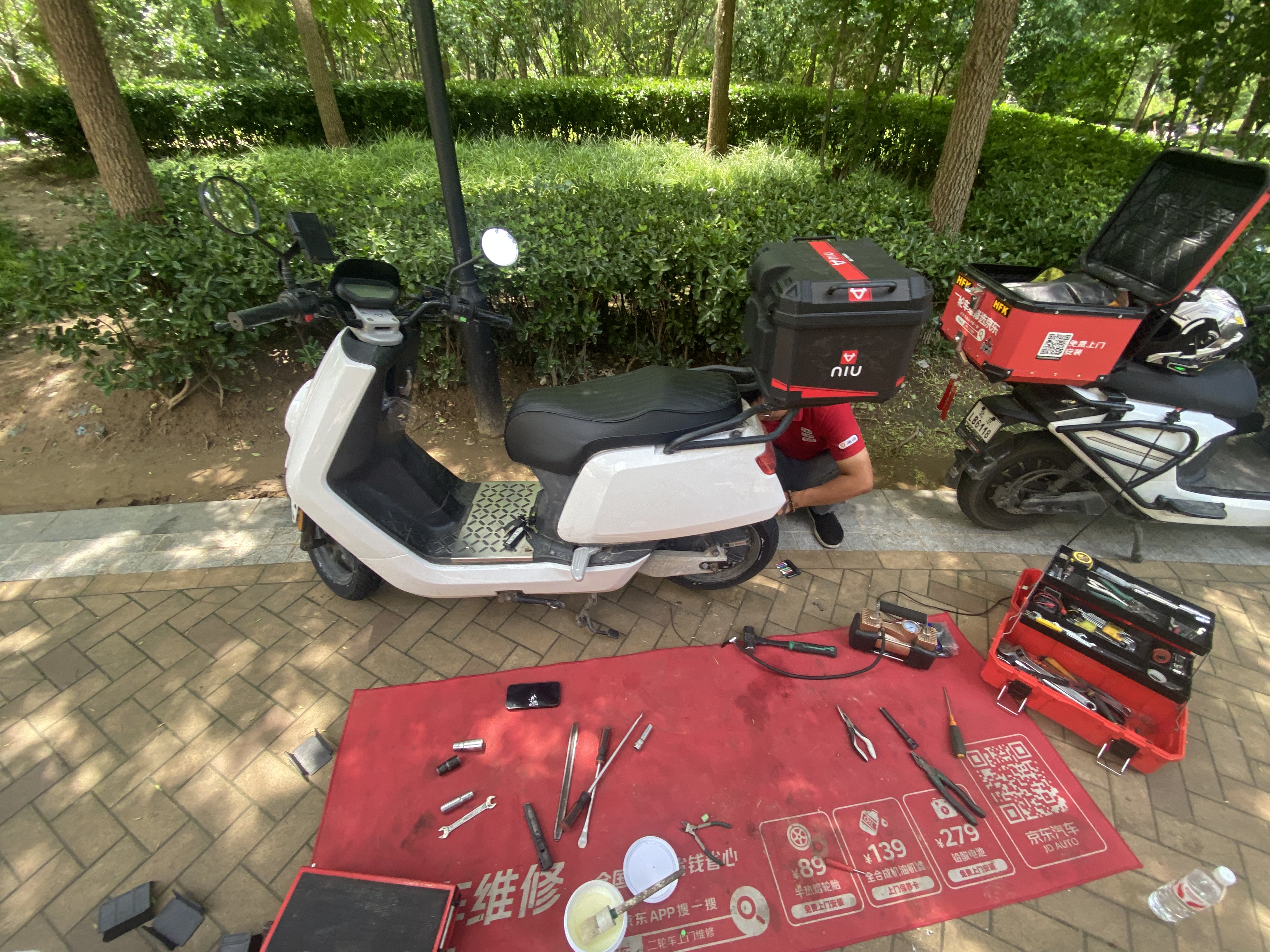 固满德电动车轮胎适配小牛N1S半热熔真空胎12寸120/70-12免费上门安装 实拍图