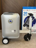 爱尔威（Airwheel）电动行李箱可骑行智能拉杆箱可坐可代步20英寸登机箱 豪华版一银 实拍图